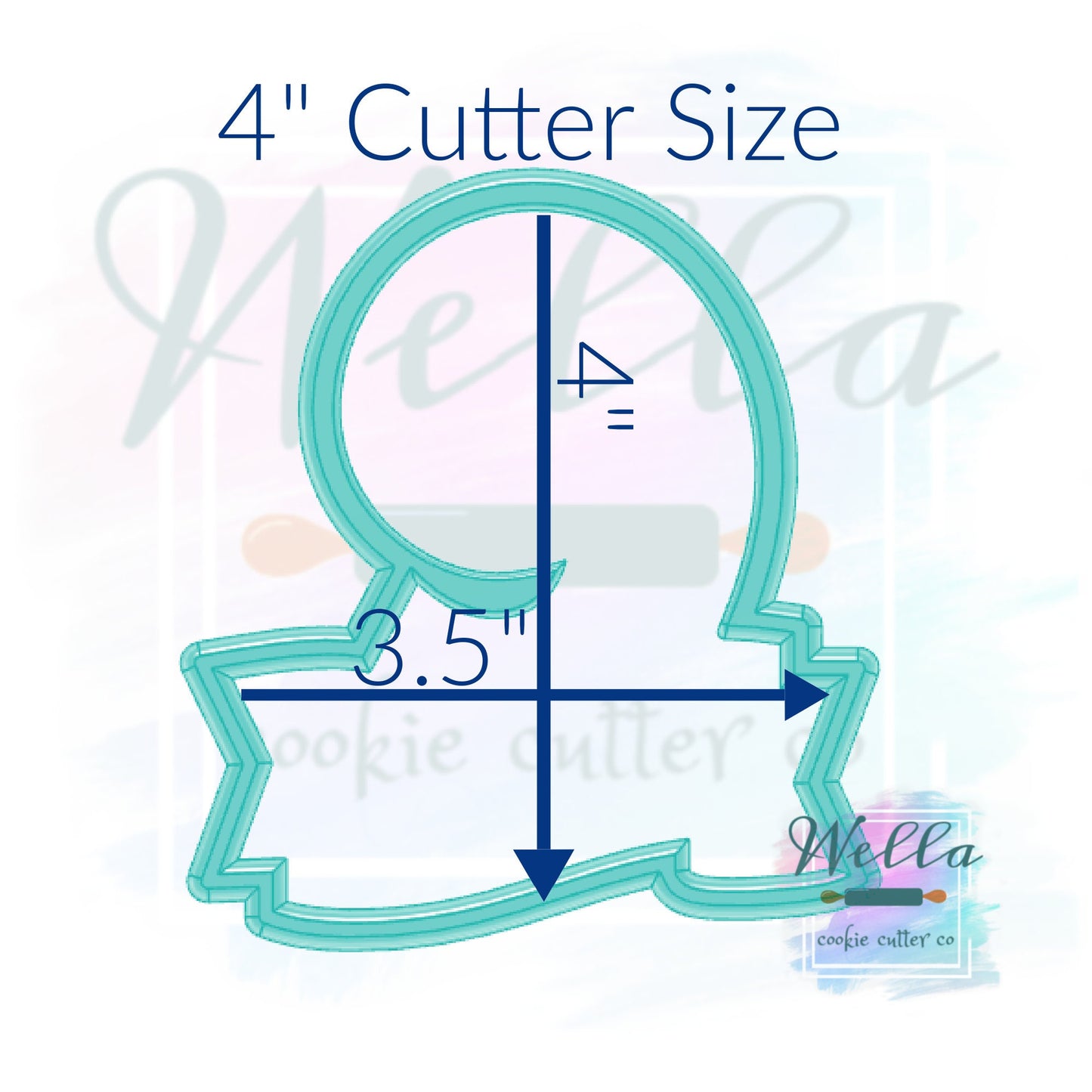 Number Nine with Banner Cookie Cutter, Number 9 Cookie Cutter, Number 9 with Banner Cookie Cutter, #9 Cookie Cutter