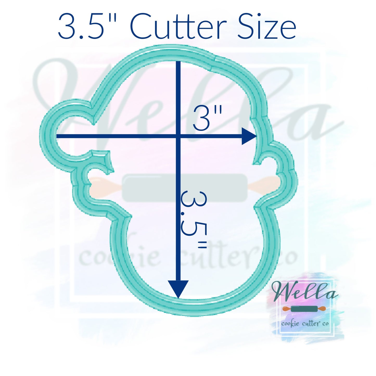 Snowman Cookie Cutter, Christmas Cookie Cutter, Winter Cookie Cutter