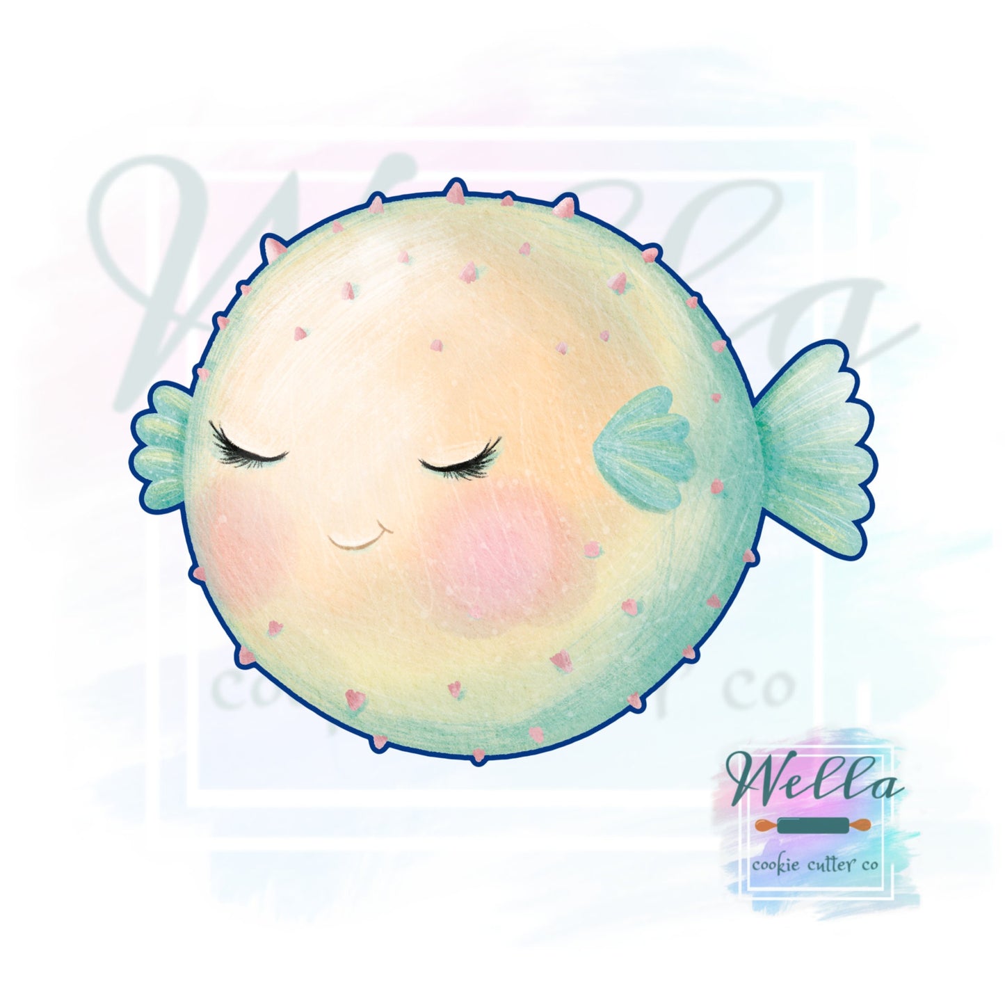 Pufferfish Cookie Cutter, Sea Themed Cookie Cutter, Under the Sea Cutter, Blowfish Cookie Cutter