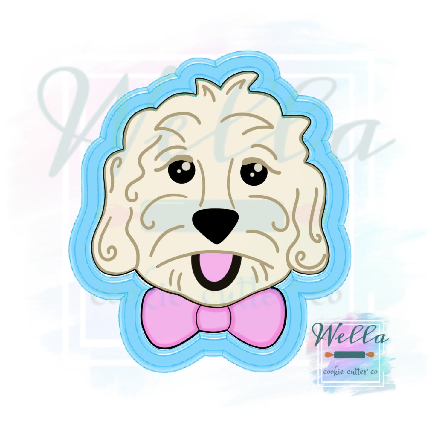 Doodle Dog with Bow Cookie Cutter