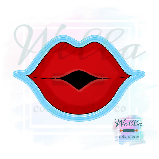 Kissing Lips Cookie Cutter, Puckered Lips Cookie Cutter