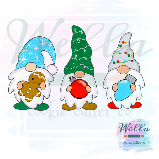 Gnome Set Cookie Cutters, Holiday Gnome Cookie Cutters, Halloween Gnome Cookie Cutters, Christmas Gnomes, Easter Gnomes Cookie Cutters