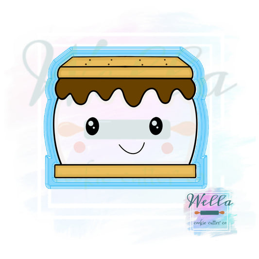 Smores Cookie Cutter, Chubby Smores Cookie Cutter, S'mores Cookie Cutter