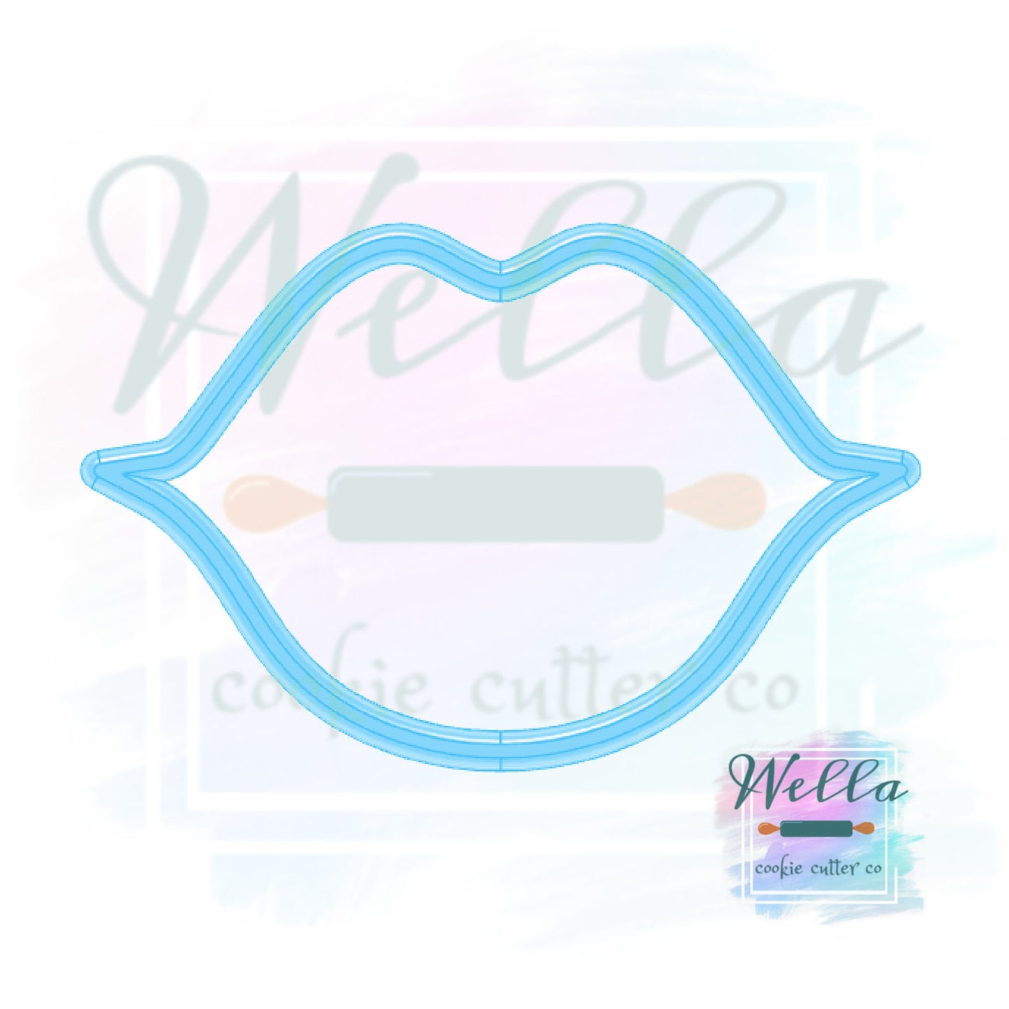 Kissing Lips Cookie Cutter, Puckered Lips Cookie Cutter