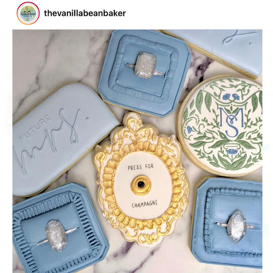 Press for Champagne Cookie Cutter, Vintage Mirror Cookie Cutter