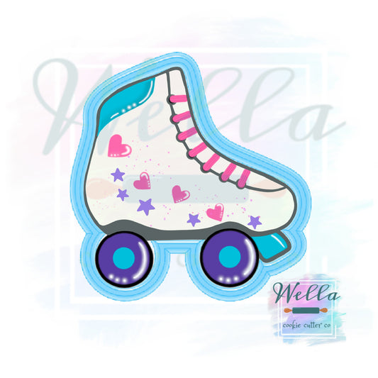 Rollerskate Cookie Cutter with Optional Stencil, Rollerskate Cookie Cutter, 80's Cookie Cutter