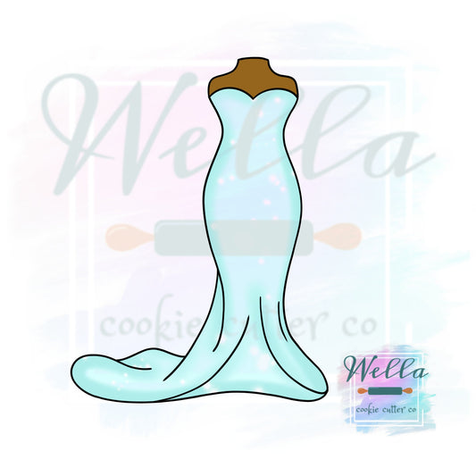 Wedding Dress #1 Cookie Cutter, Bridal Shower Cookie Cutter