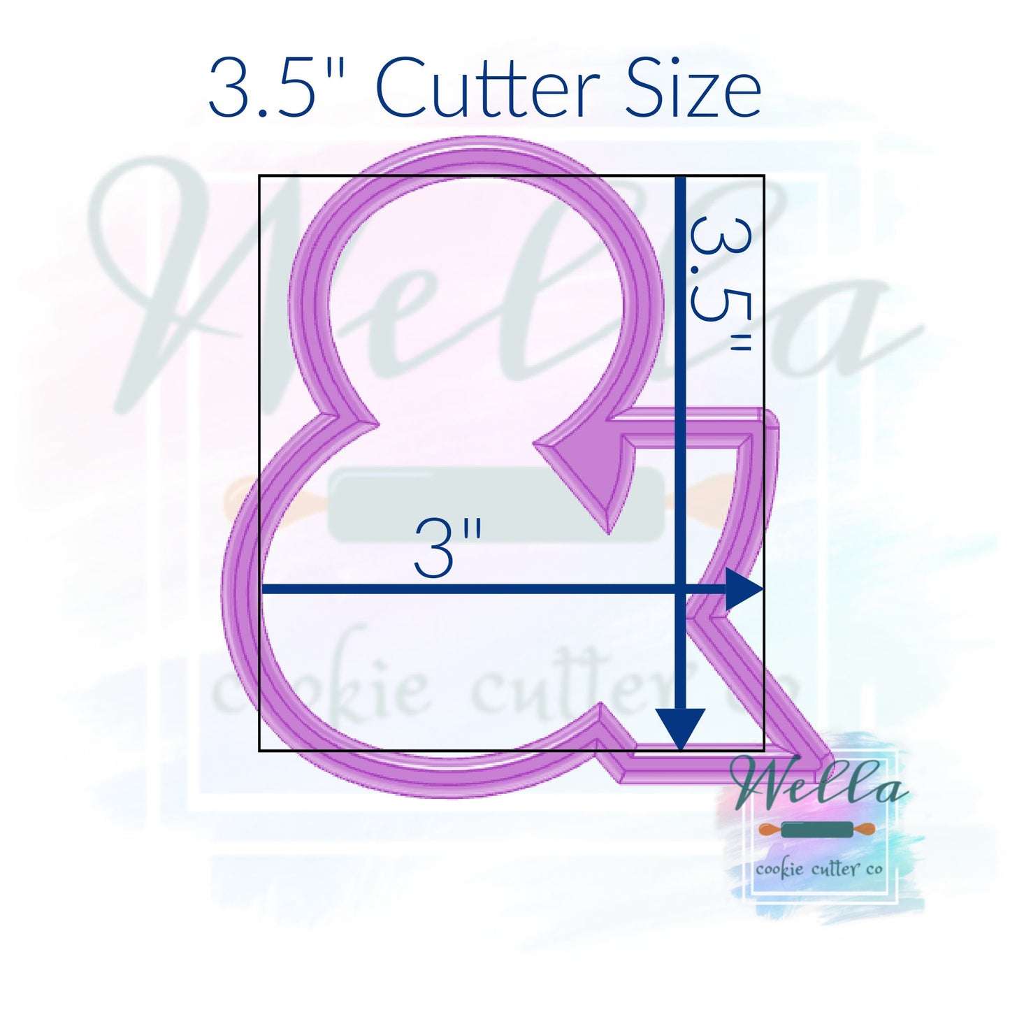 Ampersand #2 Cookie Cutter, Wedding Cookie Cutter