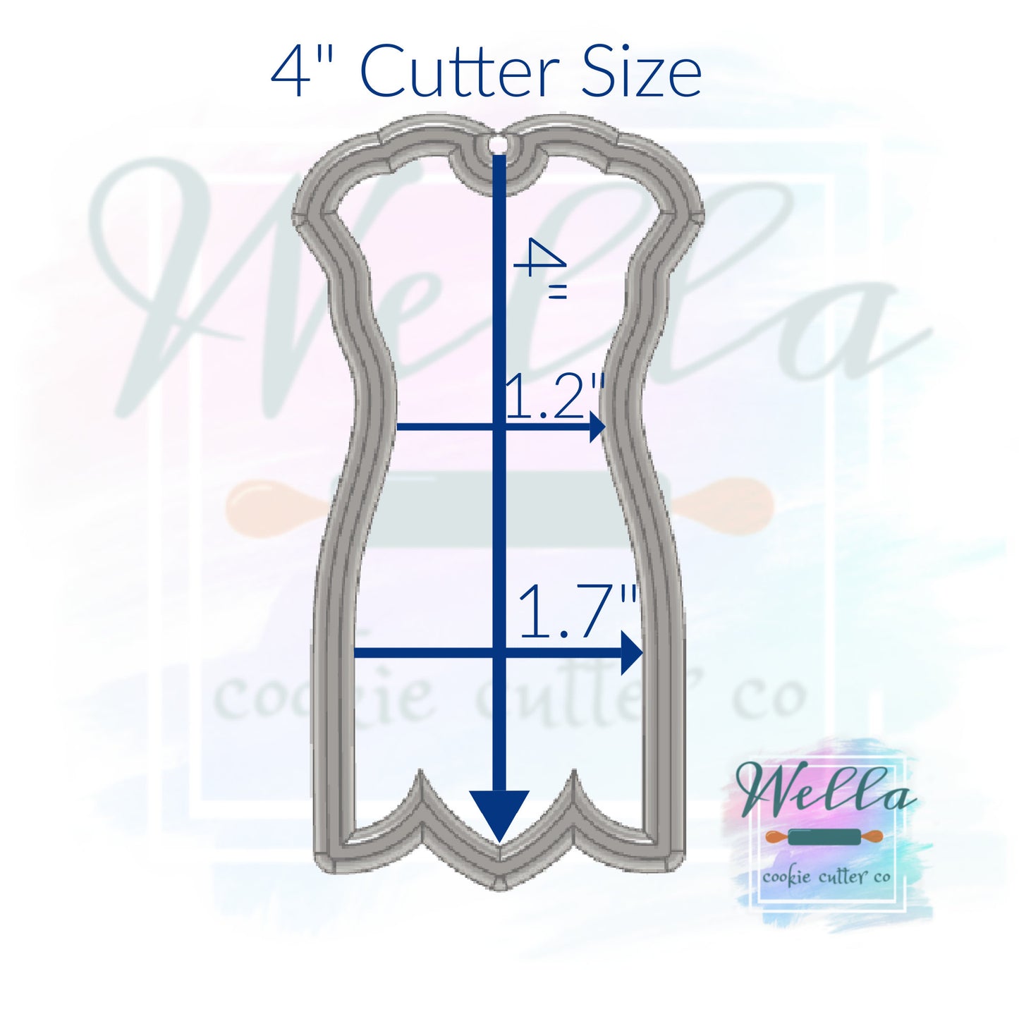 Flapper Dress Cookie Cutter, Dress with Fringe Cookie Cutter, Dress Cookie Cutter