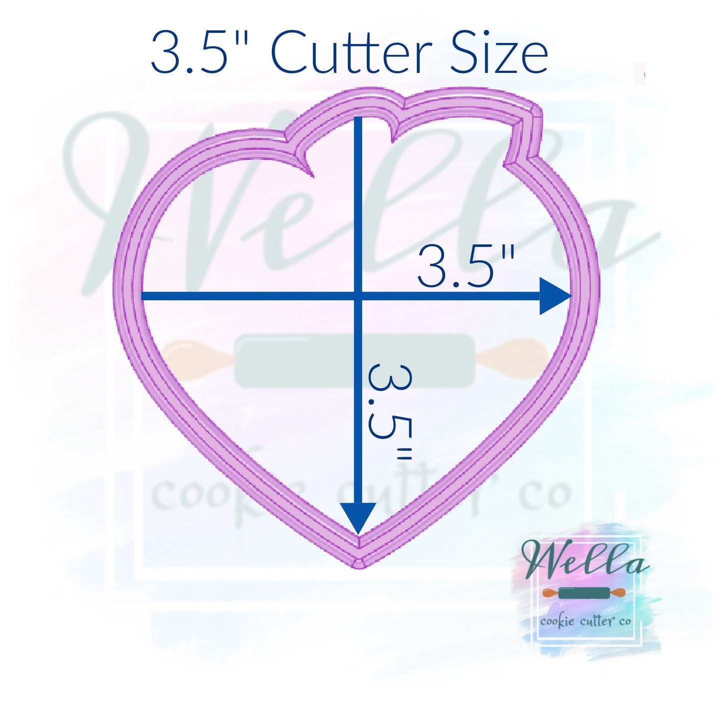 School Heart Apple Cookie Cutter