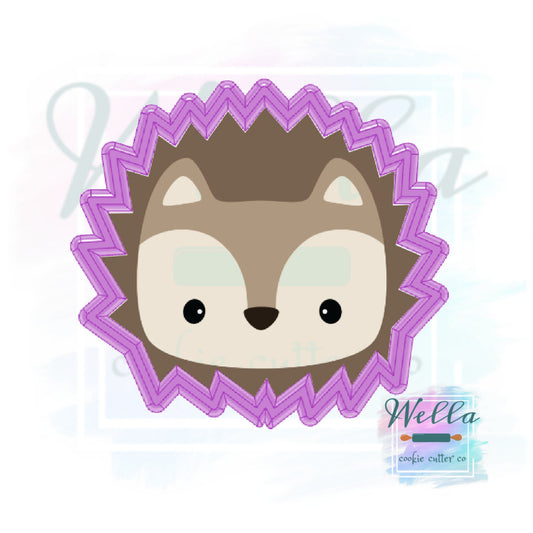 Hedgehog Face Cookie Cutter, Hedgehog Cutter, Woodland Animals Face Cookie Cutter