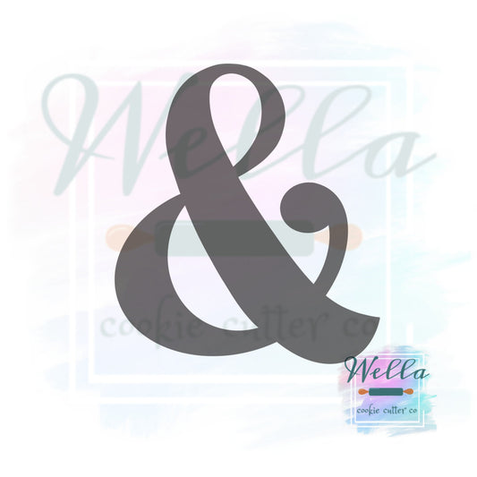 Ampersand #1 Cookie Cutter, Symbol Cookie Cutter, Bridal Cookie Cutter, Wedding Cookie Cutter