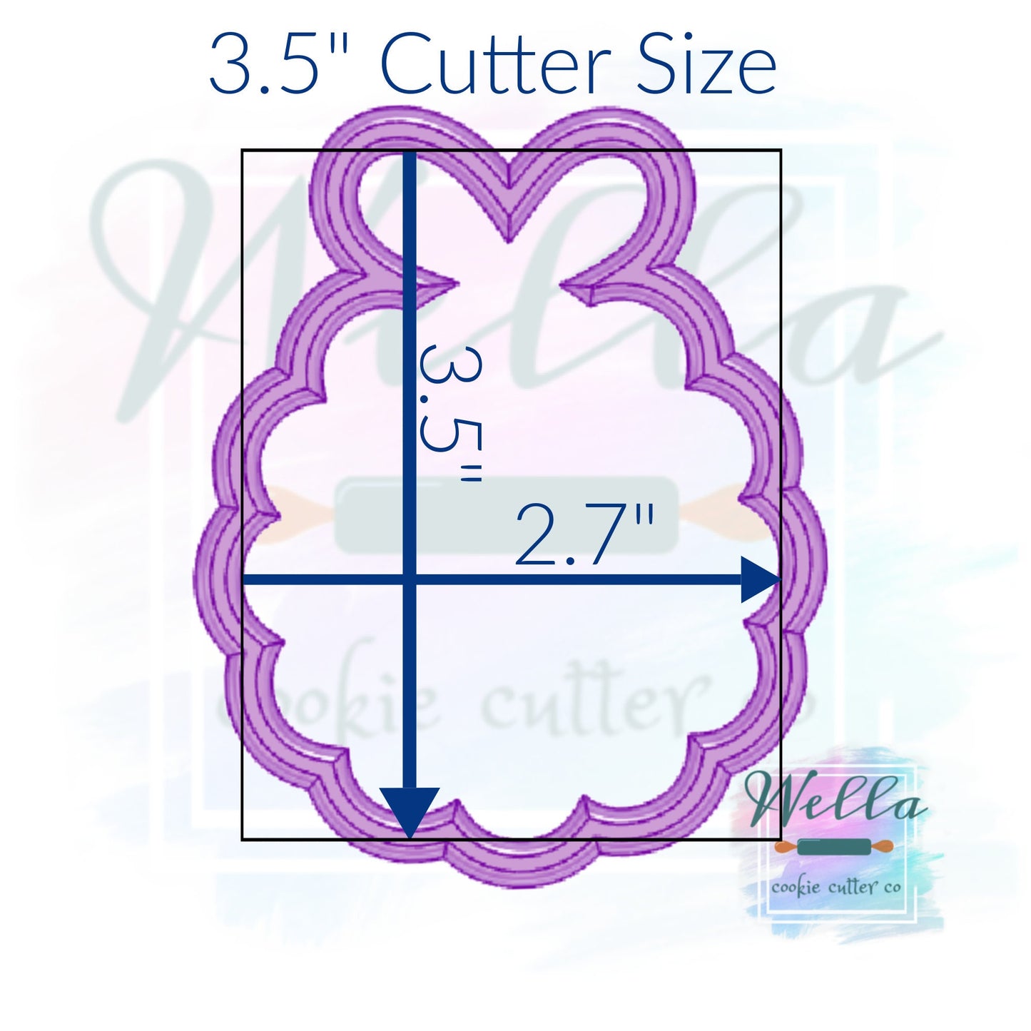 Baby Bib with Tied Bow Cookie Cutter, Baby Bib Cookie Cutter