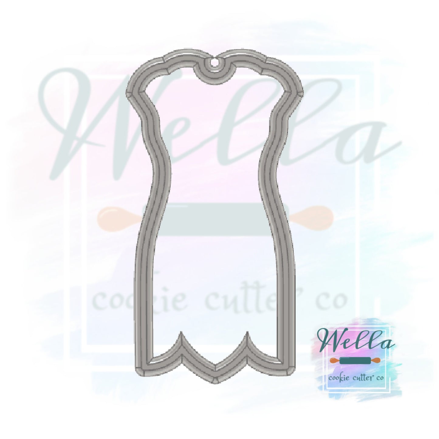 Flapper Dress Cookie Cutter, Dress with Fringe Cookie Cutter, Dress Cookie Cutter