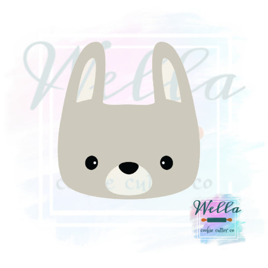 Bunny Face Cookie Cutter, Rabbit Cookie Cutter, Woodland Animals Face Cutter, Simple Bunny Cookie Cutter