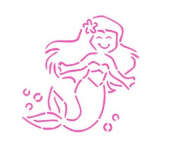 Mermaid (PYO) Paint Your Own Cookie Stencil