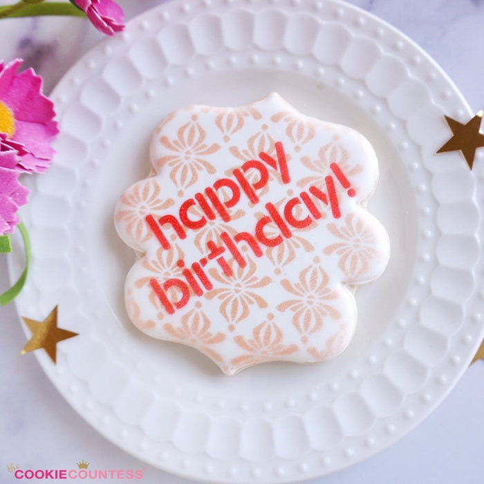 Twirly Pattern Stencil, Cookie Stencil