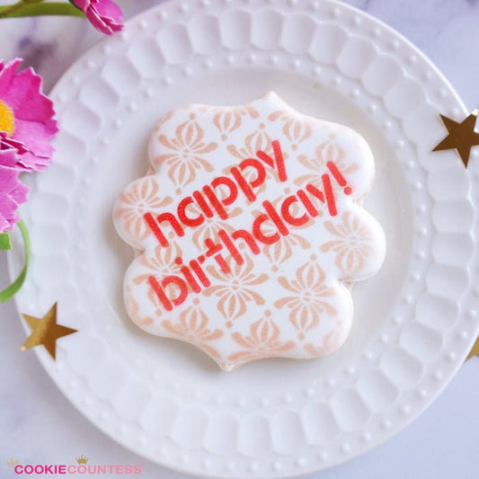 Twirly Pattern Stencil, Cookie Stencil