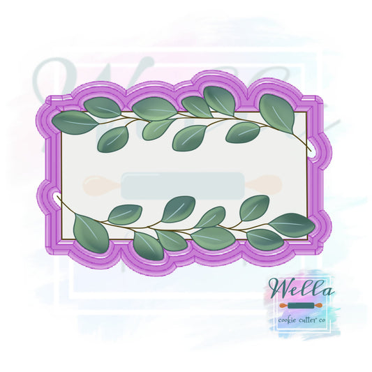 Eucalyptus Plaque Cookie Cutter, Greenery Plaque, Wedding Plaque, Bridal Shower Plaque