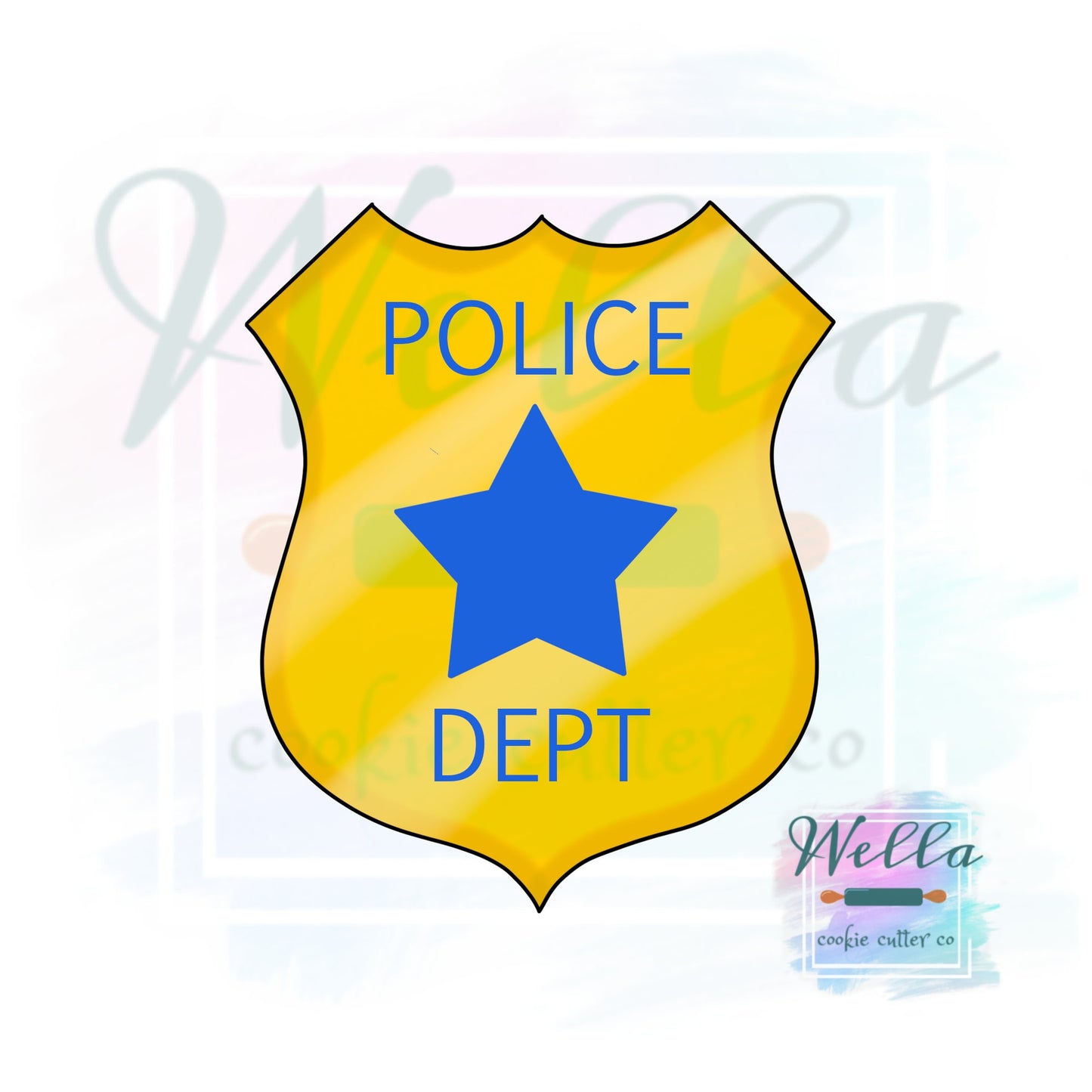 Police Badge Cookie Cutter