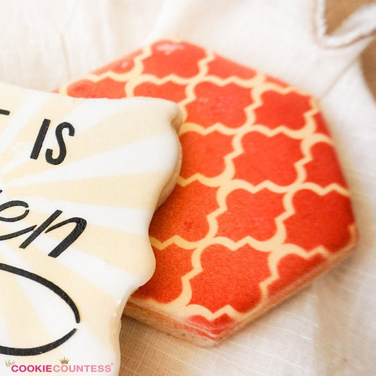 Moroccan Lace Stencil, Background Cookie Stencil