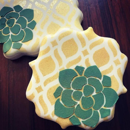 Royal Tiles Stencil, Cookie Stencil