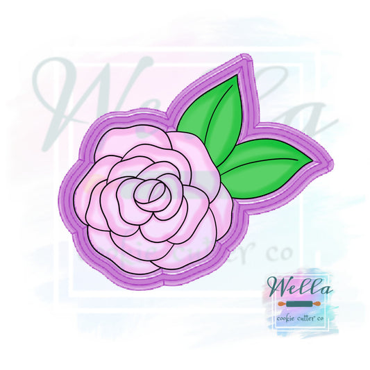 Rose with Leaves Cookie Cutter