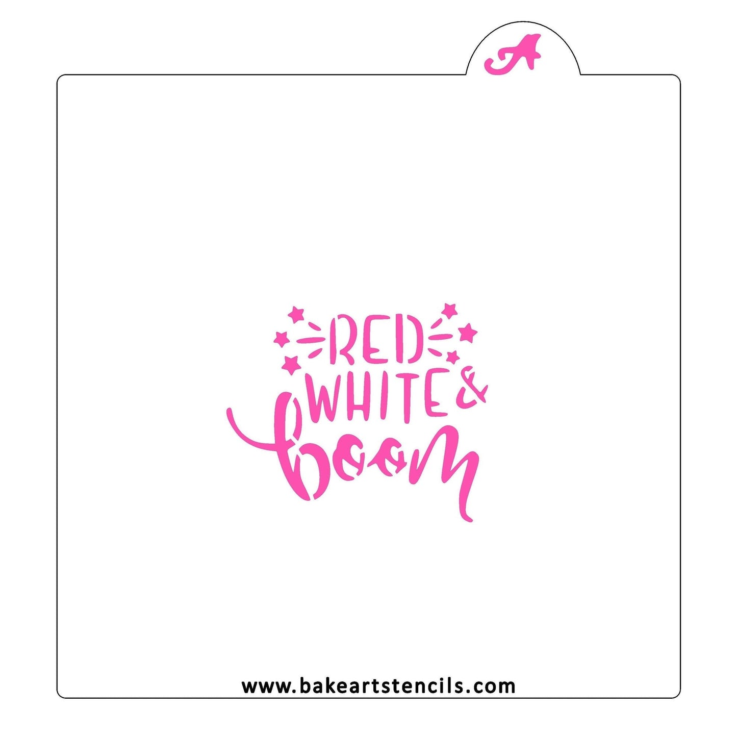 Red White & Boom Cookie Stencil