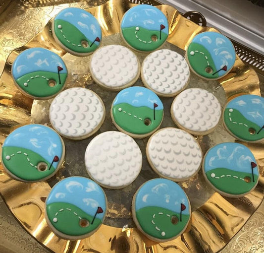 Golf Ball Cookie Stencil