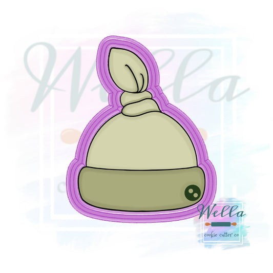 Knotted Baby Hat Cookie Cutter, Knot Hat Cookie Cutter