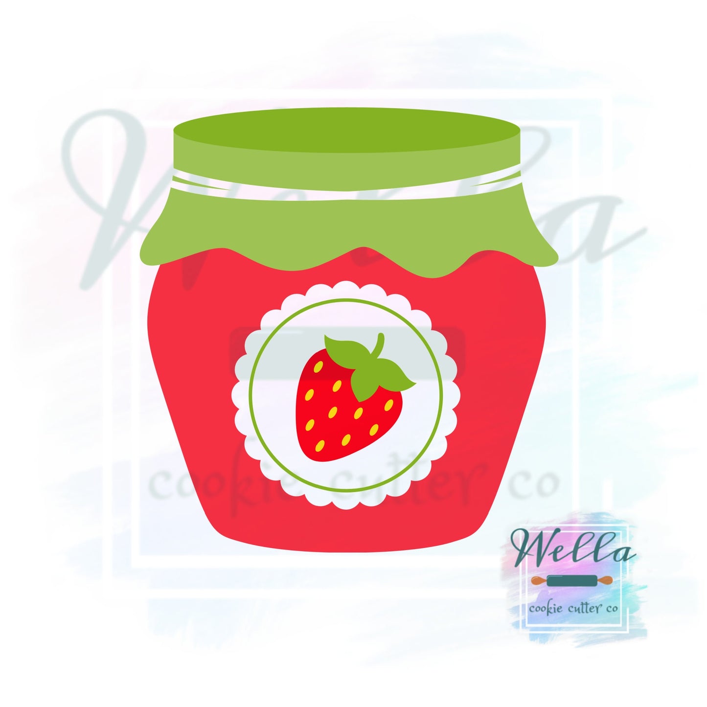Strawberry Jam Jar Cookie Cutter