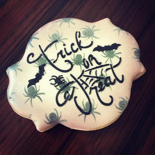 Bat and Spider Trick or Treat Stencil