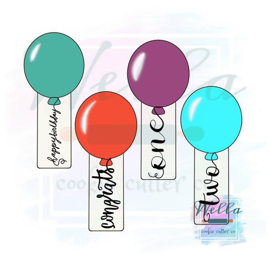 Balloon Plaque Cookie Cutter