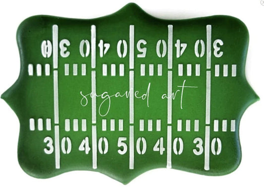 Football Field Cookie Stencil, Football Decorating Stencil