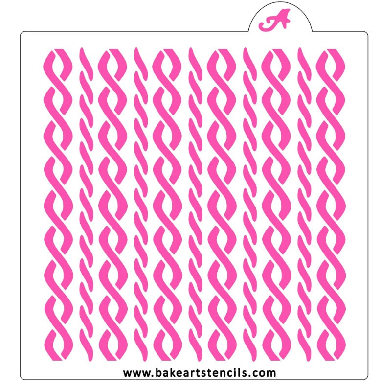 Cozy Sweater Pattern Stencil, Sweater Pattern Cookie Stencil