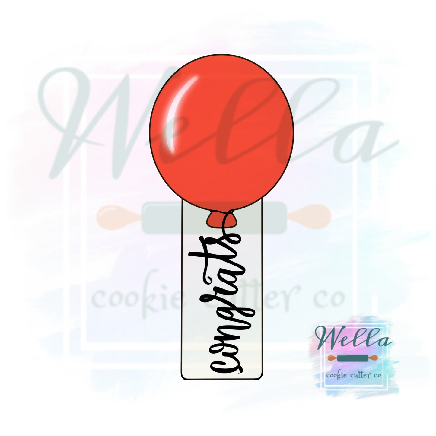 Balloon Plaque Cookie Cutter