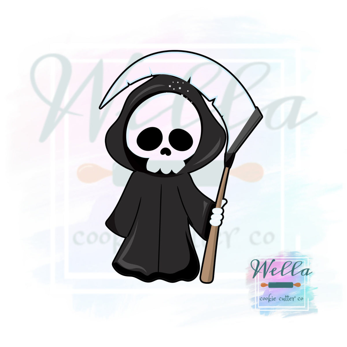 Grim Reaper Cookie Cutter, Halloween Cookie Cutter