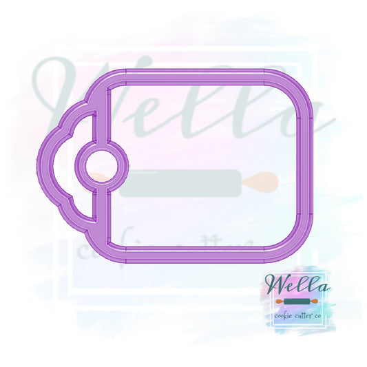 Gift Tag Cookie Cutter with Cut Out, Christmas Gift Tag Cookie Cutter