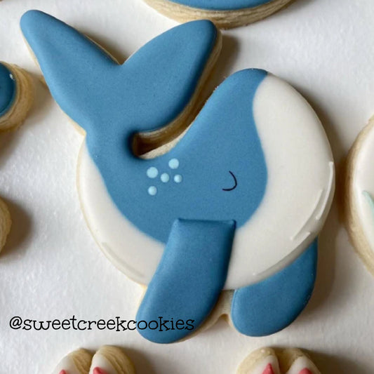 Gray Whale BOHO Cookie Cutter, Cute Whale Cookie Cutter, Whimsical Whale Cutter