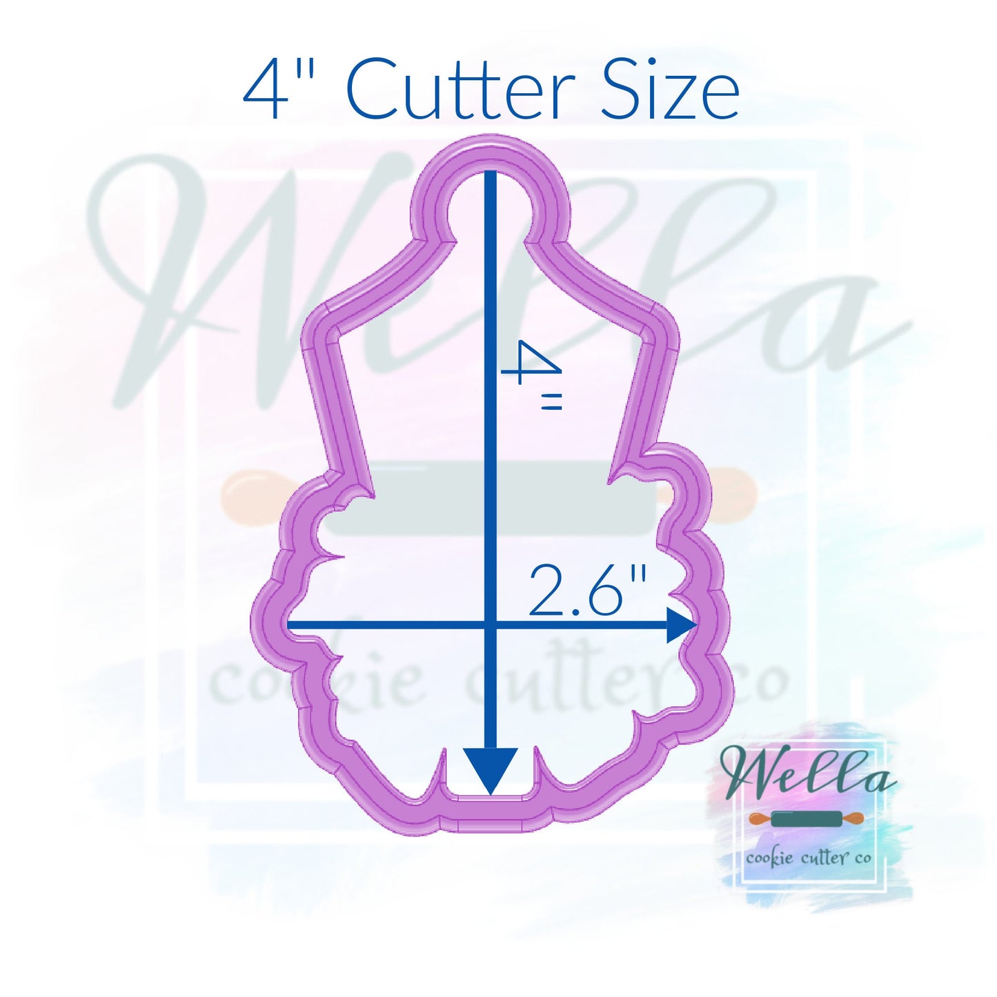 Floral Street Lamp Cookie Cutter, Christmas Cookie Cutter