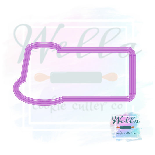 Pilgrim Hat Name Plaque Cookie Cutter, Thanksgiving Name Plaque Cookie Cutter, Thanksgiving Place Setting Cookie Cutter