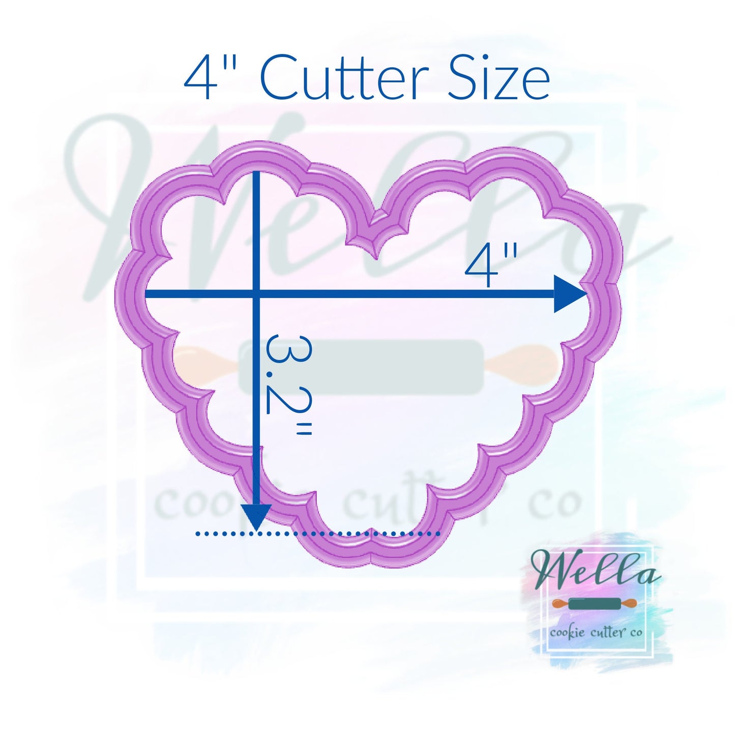 Scalloped Heart Cookie Cutter, Valentine's Day Cookie Cutter