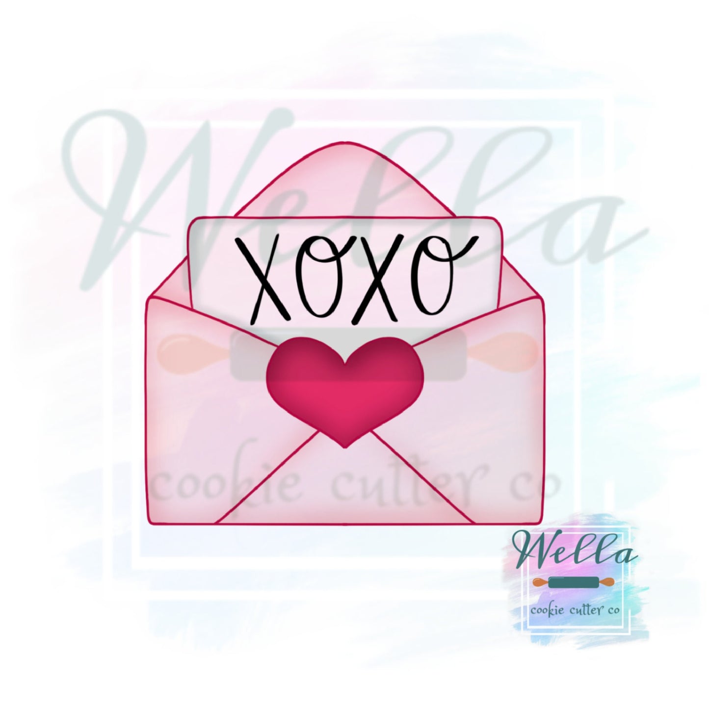 Love Letter Cookie Cutter, Valentine's Day Cookie Cutter