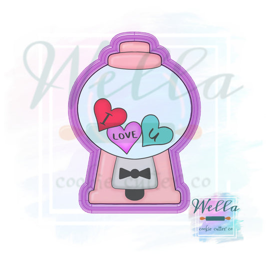 Gumball Machine Cookie Cutter, Valentine's Day Cookie Cutter, Candy Machine Cookie Cutter
