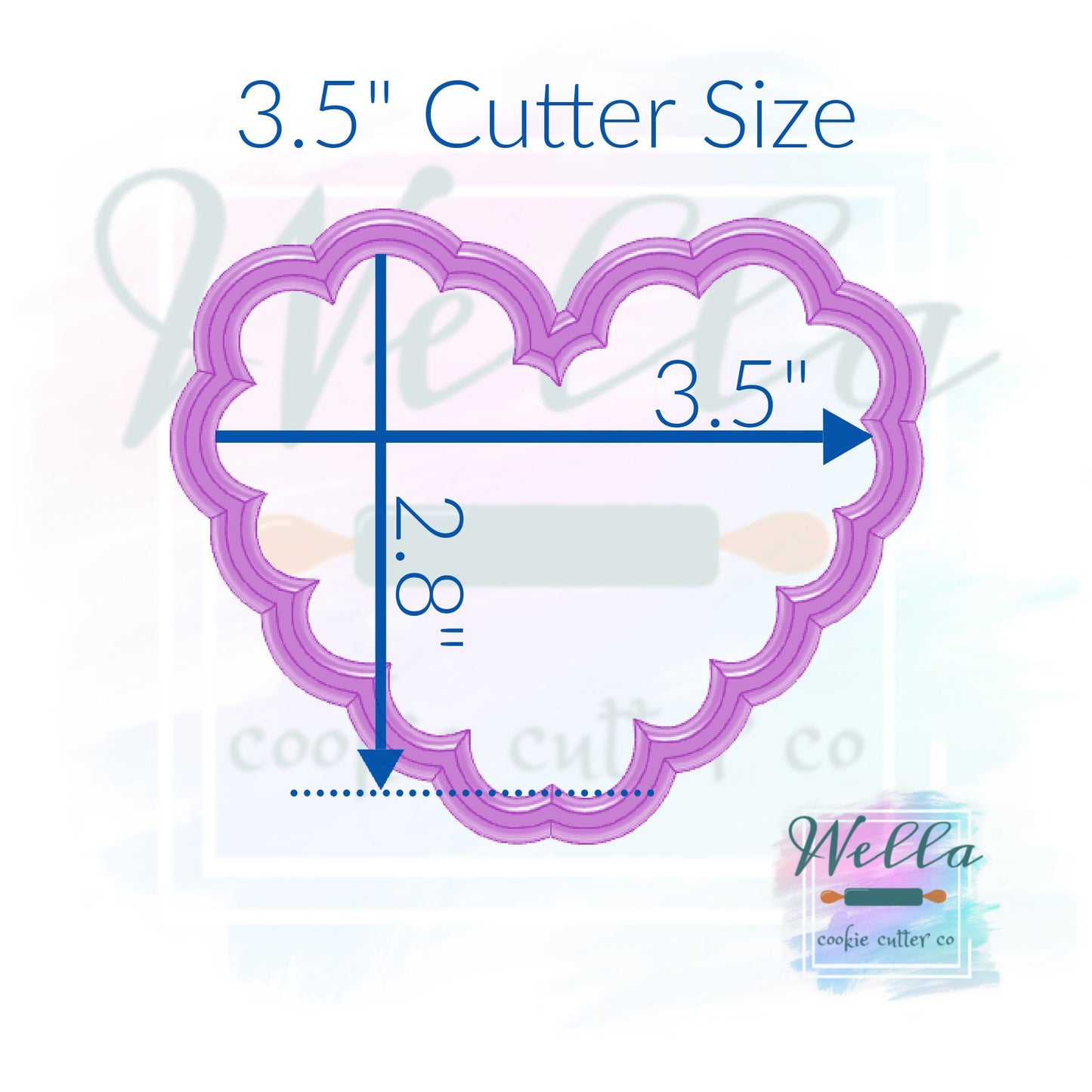 Scalloped Heart Cookie Cutter, Valentine's Day Cookie Cutter