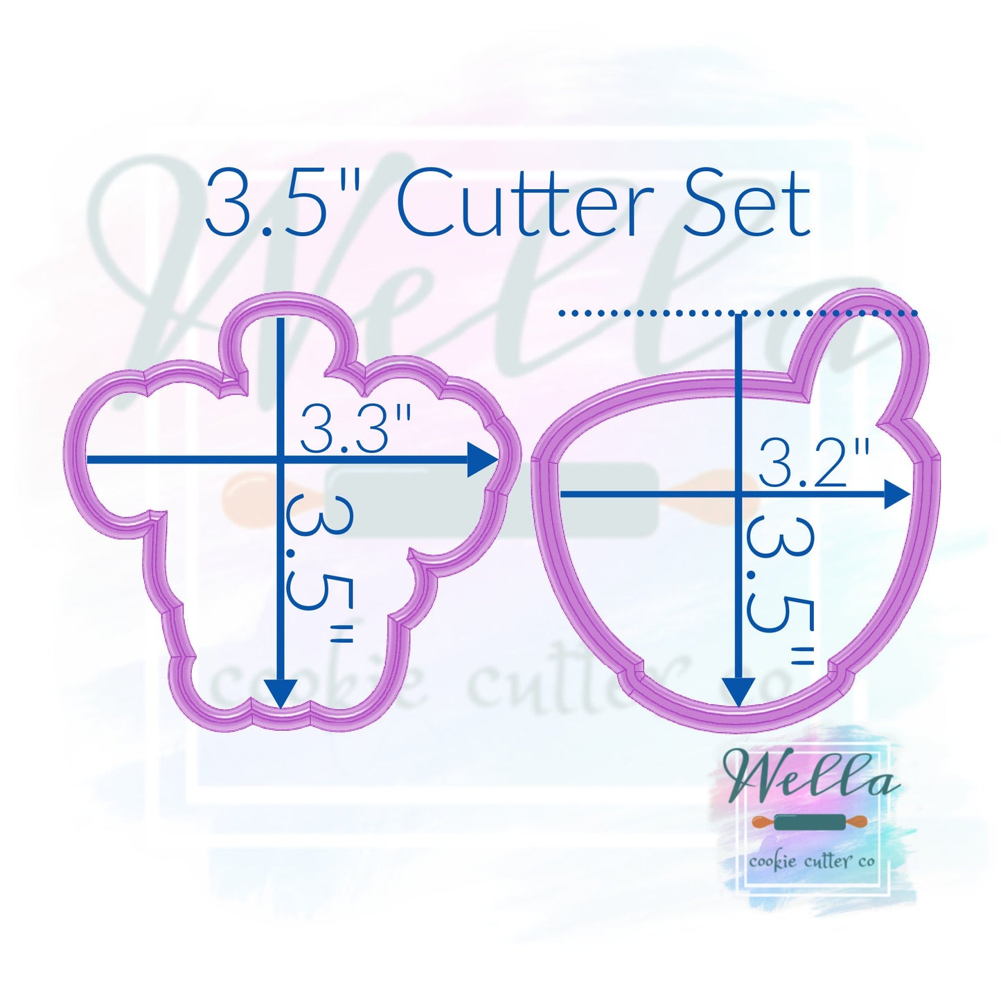 I cerealsly Love You Cookie Cutter Set with Optional Stencil, Valentine Cookie Cutter Set