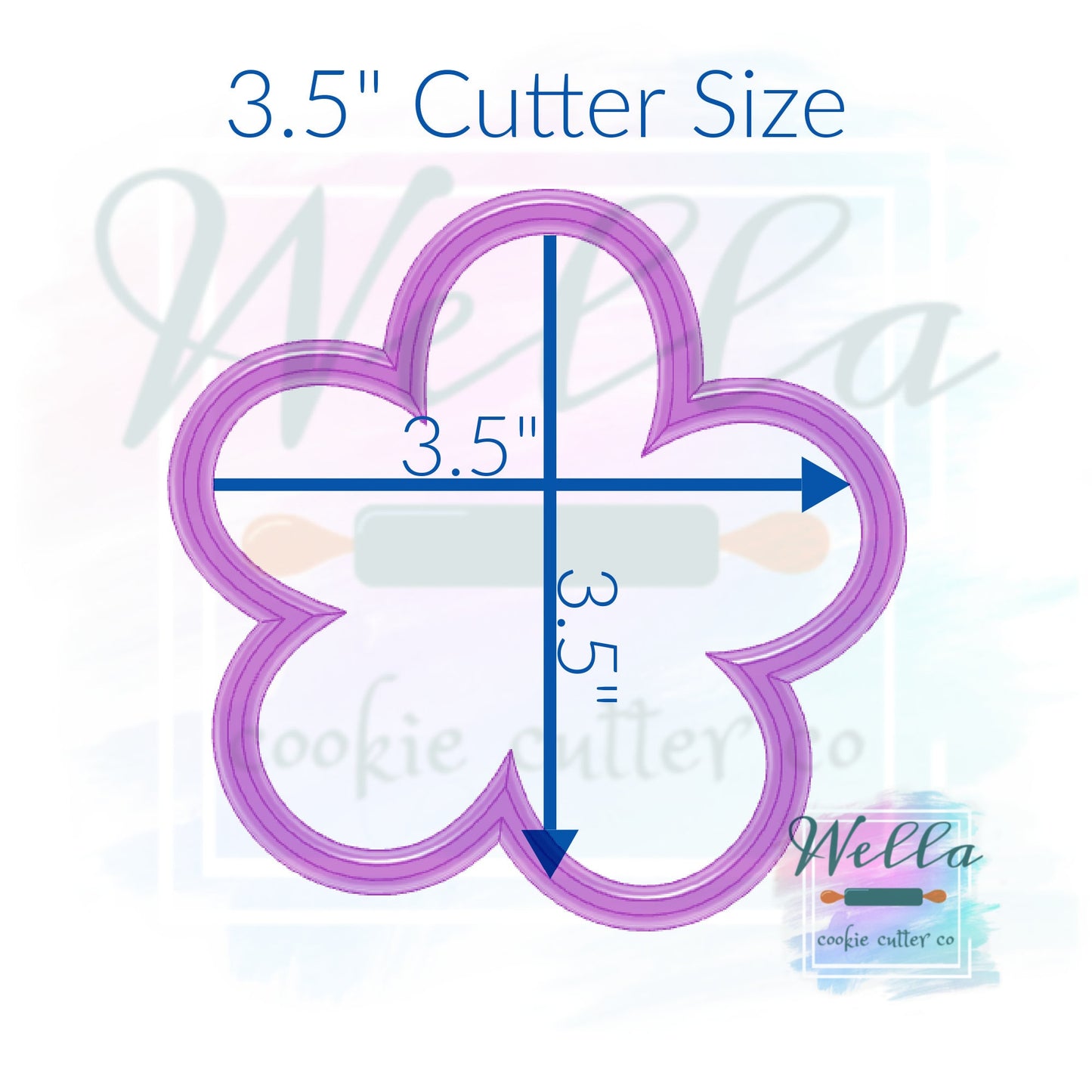 Wonky Daisy Flower Cookie Cutter, Flower Cookie Cutter