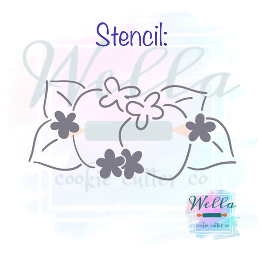 Strawberry Bunch Cookie Cutter with Optional Stencil