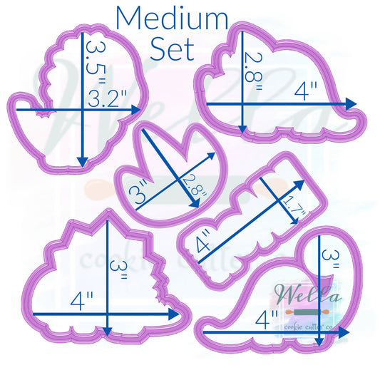 Dinosaur Set Cookie Cutters, T-Rex Cookie Cutter, Triceratops Cookie Cutter, Stegosaurus Cookie Cutter, Brontosaurus Cookie Cutter