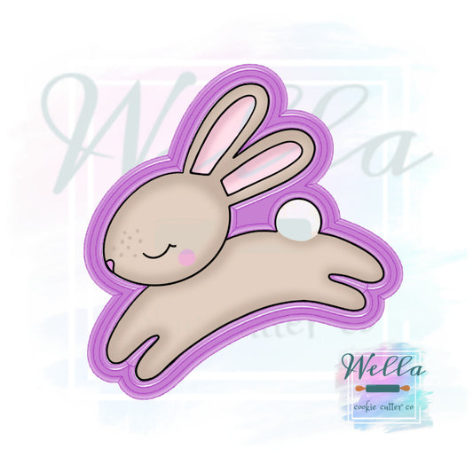 Hopping Bunny Cookie Cutter, Easter Cookie Cutter, Rabbit Cookie Cutter